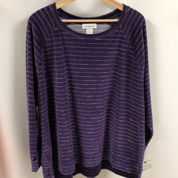 Liz Claiborne Tops - ✨HOST PICK Plus Size  long sleeve purple Top XXL
